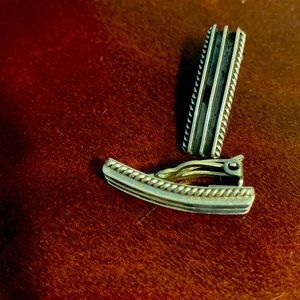 Yazzie Native Sterling Clip On Earrings